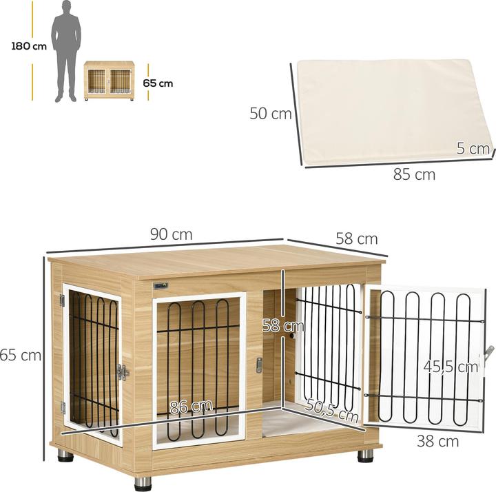 Actual product image PawHut Dog cage with lockable doors (Dog kennel)