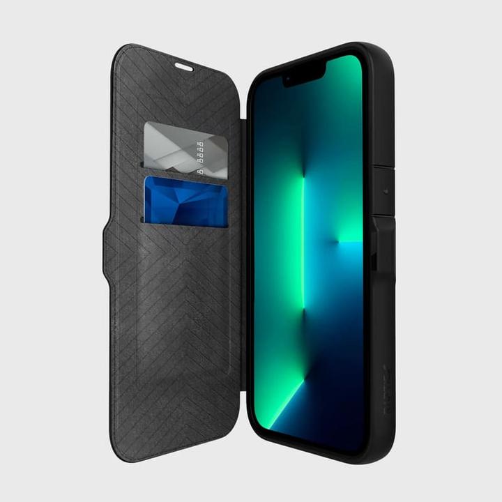 Produktbild Raptic iPhone 15 Pro - Urban Folio schwarz - Outdoor Flip Etui (Apple iPhone 15 Pro)
