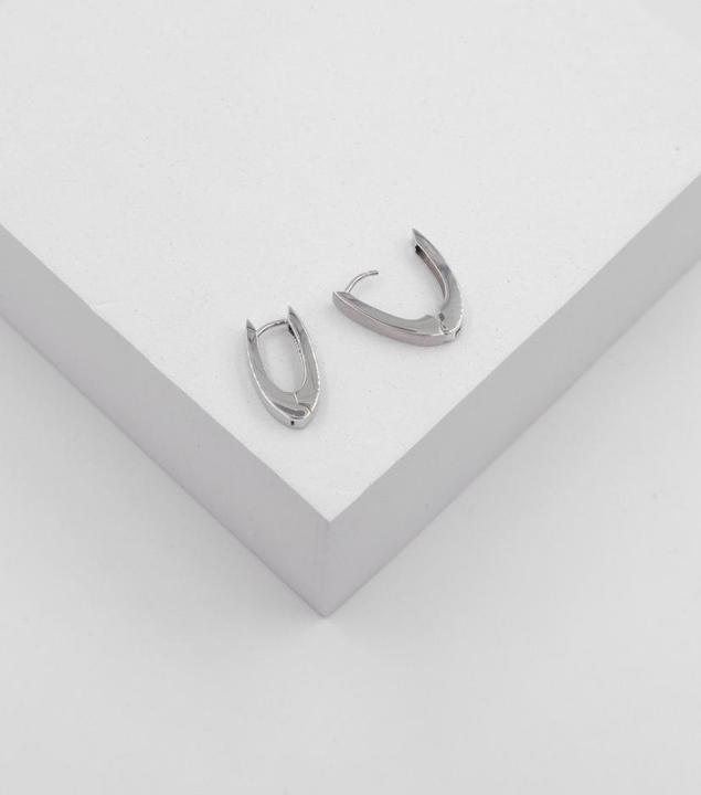 Actual product image Muau Creoles (White gold)