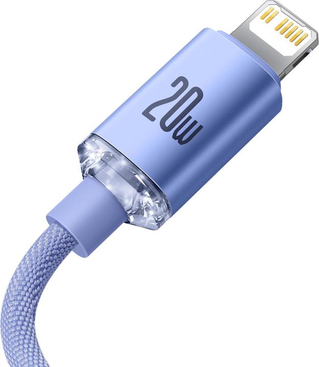 Produktbild Baseus Crystal Shine Series Fast Charging Data Cable Type-C to iP 20W 1.2m Purple (1.20 m, USB 2.0)