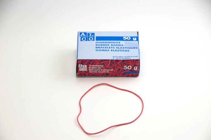 Actual product image Alco Rubber bands, natural rubber, red, various sizes (1 pcs.)
