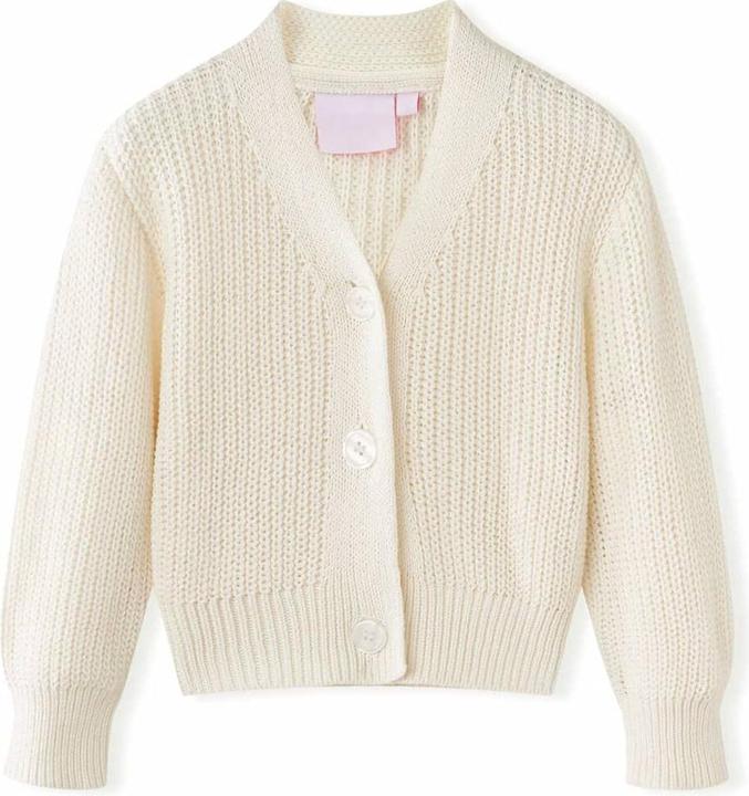 Produktbild VidaXL Kinder-Strickjacke Schneeweiss 104,Material: 100 (104)