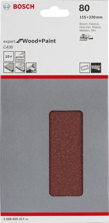 Actual product image Bosch Professional Zubehör Sanding sheet C430 (80)