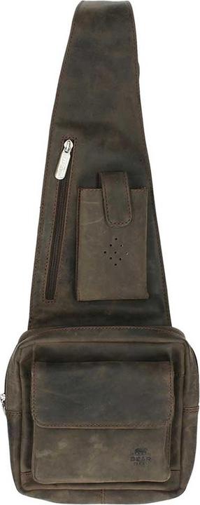 Image du produit Bear Rock Bärende Design Dark Natur Leder Crossbodentag - Crossover - Dark Bruin