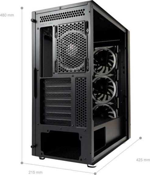Image du produit LC-Power Gehuse Gaming 802B-ON Black Wandererd X RGB black retail (ATX, mATX, Mini-ITX)