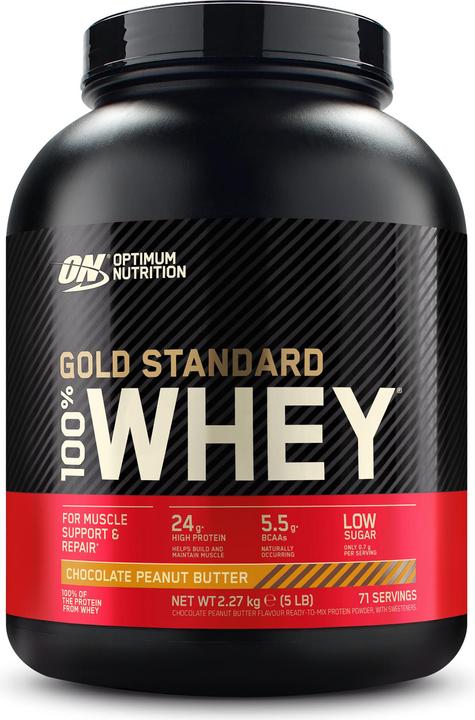 Optimum Nutrition 100% Whey Gold Standard (Peanut Butter, Chocolate, 1 pcs., 2273 g)