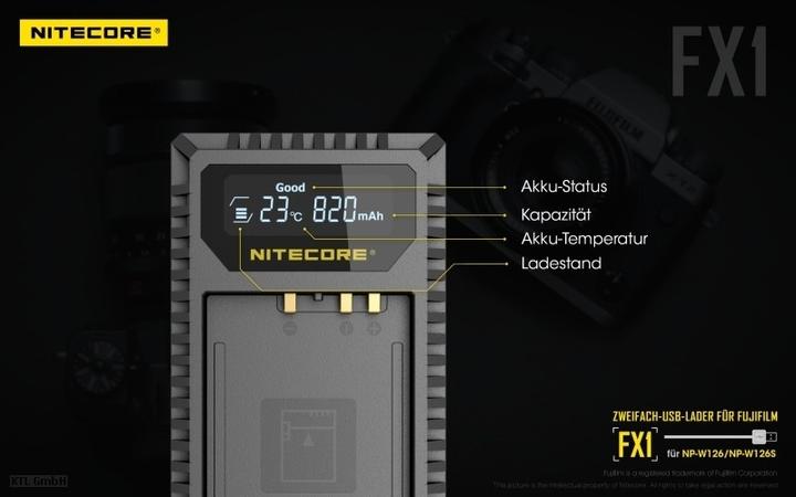 Image du produit Nitecore FX1 - pour les appareils photo Fuji (Chargeur)