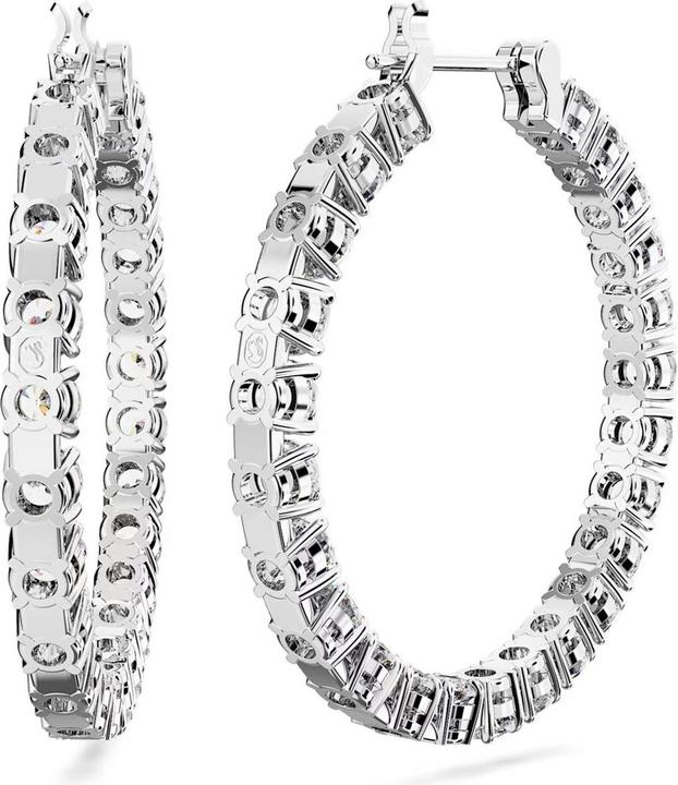 Image du produit Swarovski Créoles Matrix rondes blanches (Métal Swarovski)