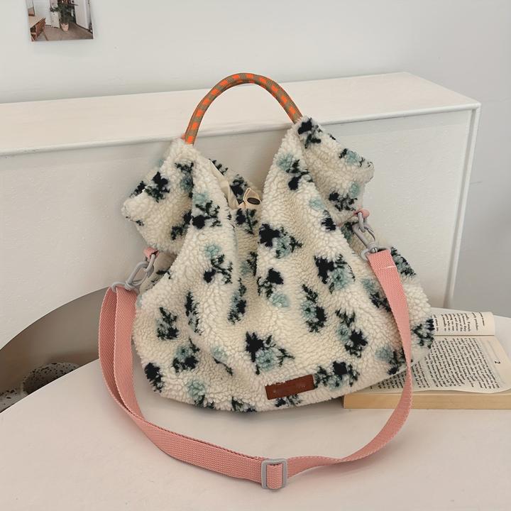 Immagine prodotto Only-Bags.Store Borsa in felpa a righe chic - versatile borsa a tracolla e crossbody alla moda con tracolla