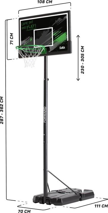 Actual product image Salta Forward Obręcz do kosza 110x(287-362)x175cm