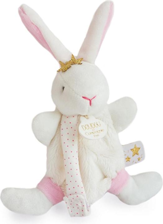 Produktbild Doudou et Compagnie Hase Stern Schmusetuch mit Schnullerhalter15cm