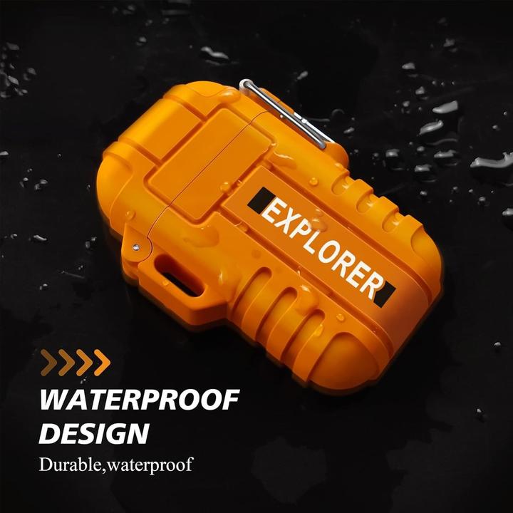 Image du produit Swissdetector Briquet électrique à double arc - rechargeable USB - étanche - Orange
