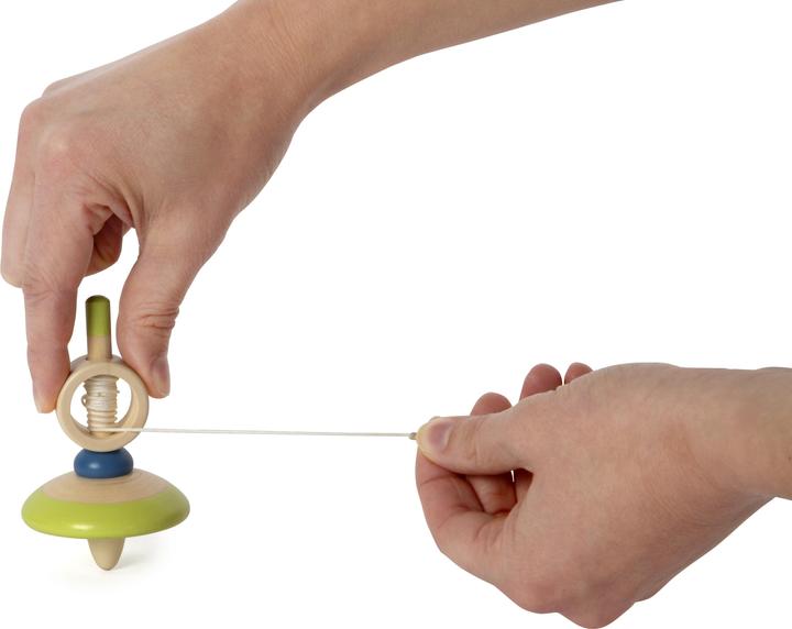 Produktbild small foot Display Holzkreisel mit Schnur