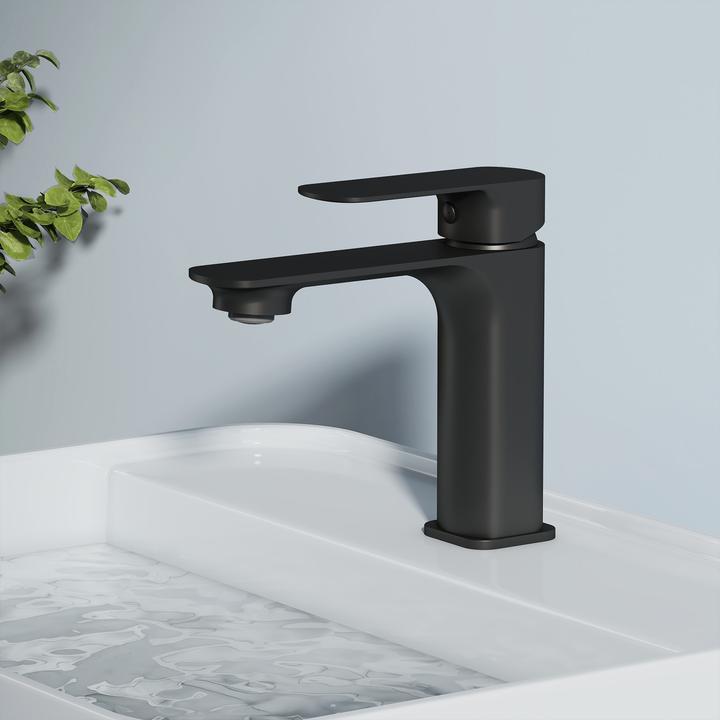 Image du produit Emke Robinet salle de bain, laiton noir mat, mitigeur lavabo, robinet de cuisine avec mousseur, céramique