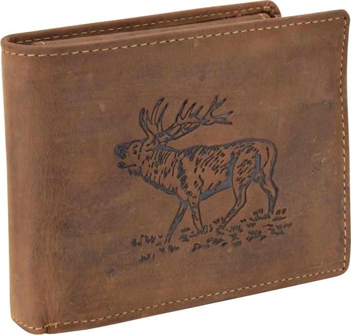Produktbild Greenburry Vintage Hirsch Geldbörse Leder 12 cm