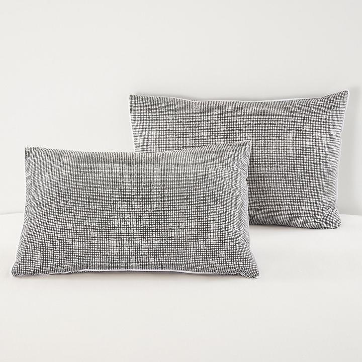 Image du produit La Redoute Interieurs Etamine Carreau (Taie d'oreiller, 50 x 70 cm)