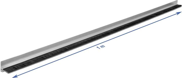 Actual product image Delock Brush strip 20 mm with aluminum profile angled (Felt gliders, 1 Piece)