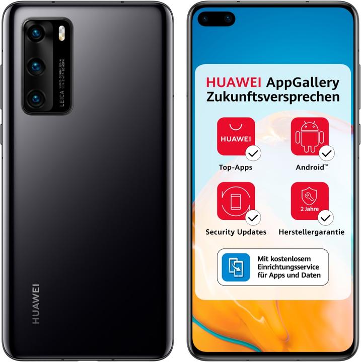 Actual product image Huawei P40 (128 GB, Black, 6.10", Hybrid Dual SIM + eSIM, 50 Mpx, 5G)