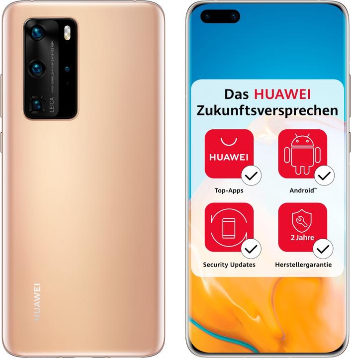 Immagine prodotto Huawei P40 Pro (256 GB, Oro fard, 6.58", Doppia SIM ibrida + eSIM, 50 Mpx, 5G)