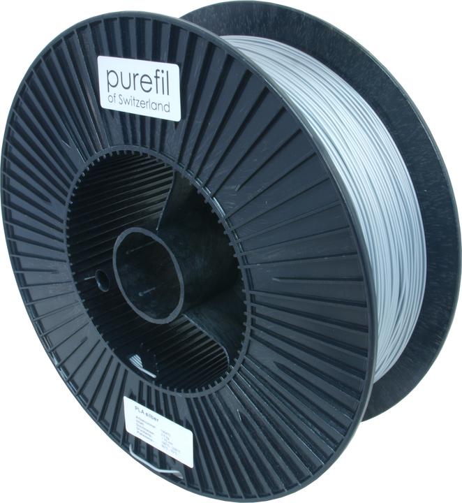 Actual product image Purefil Parliament (PLA, 1.75 mm, 2500 g, Silver)