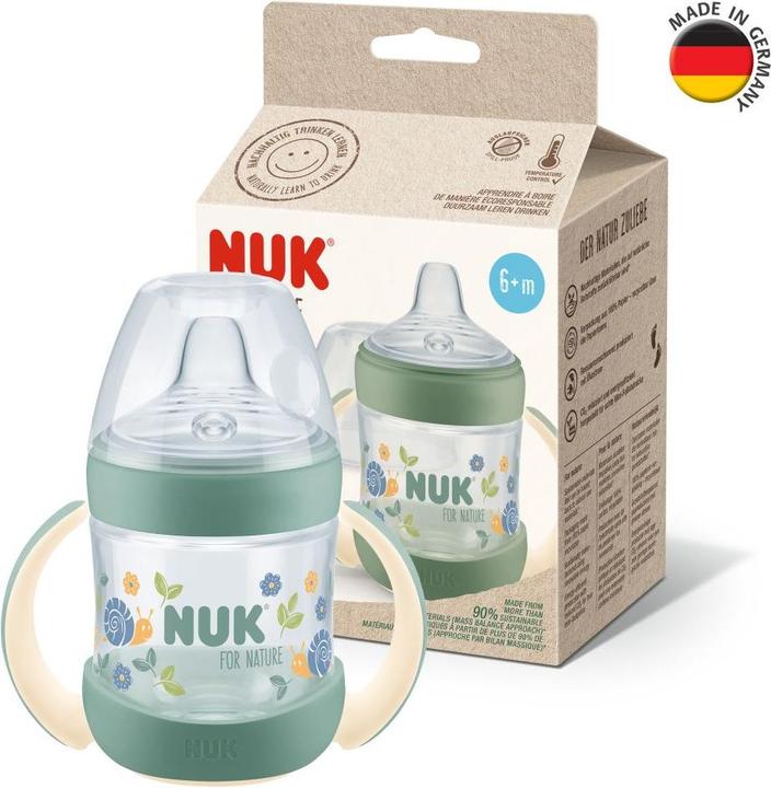 Immagine prodotto NUK biberon for Nature realizzato in materiale sostenibile*, supporto per labbra extra largo e morbido (150 ml)
