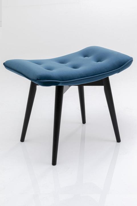 Actual product image Kare Design Stool Black Vicky Velvet Petrol 46x59cm (59 cm)