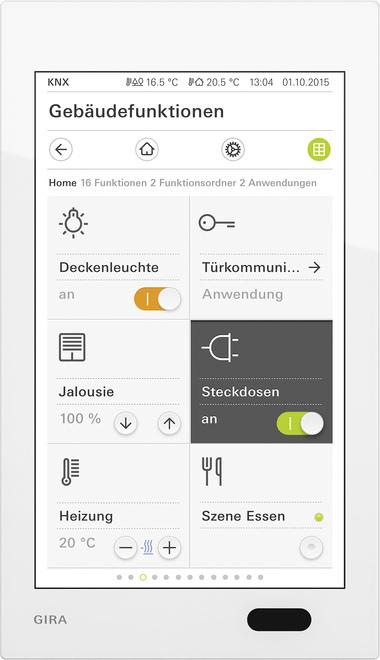 Produktbild Gira Raumbediengerät 207712 G1 24V Glas weiss