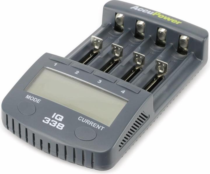 Image du produit AccuPower Chargeur de piles rondes NiCd, NiM (14500, 18650, AA, CR123A, Piles rechargeables + chargeur)