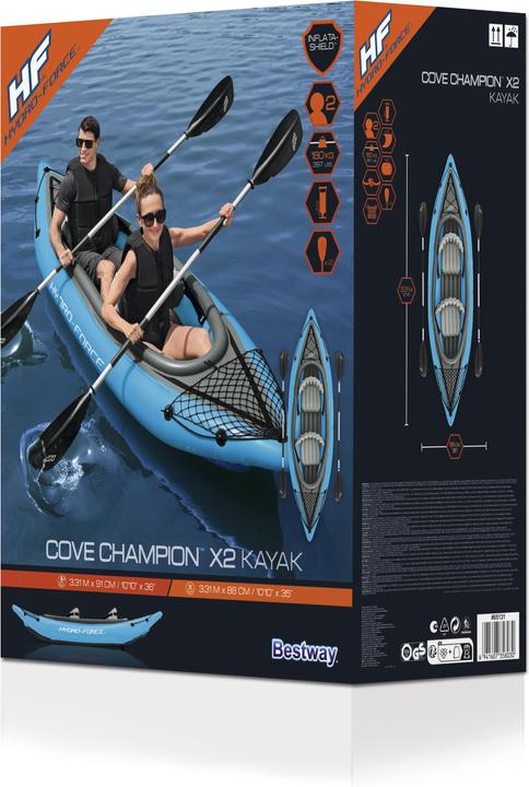 Actual product image Bestway Hydro-Force™ Cove Champion™ X2 Inflatable Kayak Set 3.31 m (331 cm, 2 pers.)