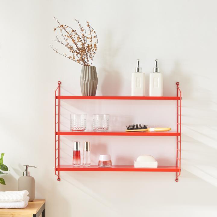 Actual product image En.Casa Modular wall shelf Strängnäs set of 2 red