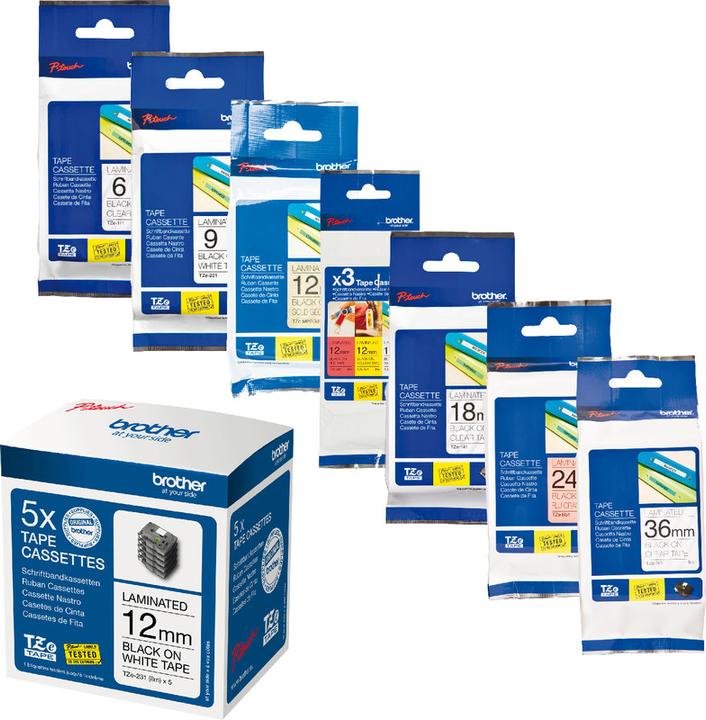 Actual product image Brother TZ223 Laminated tape (1.70 cm, Blue, White)