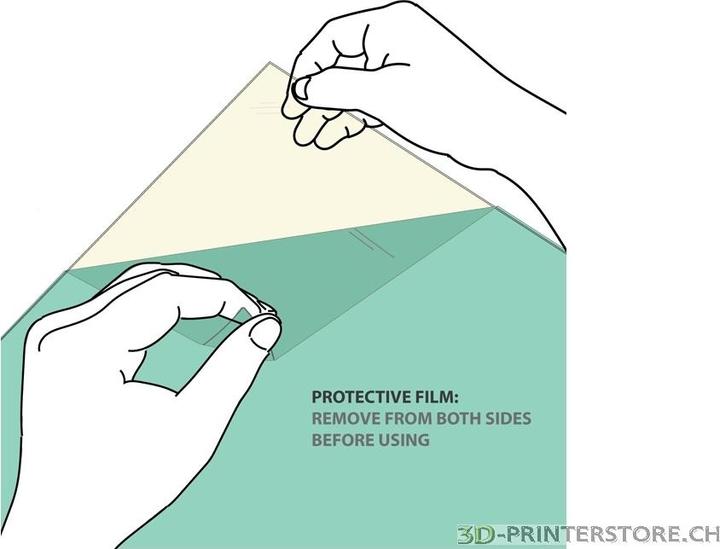 Actual product image 3d-printerstore.ch Pei Sheet 400x400 (Protective foil)
