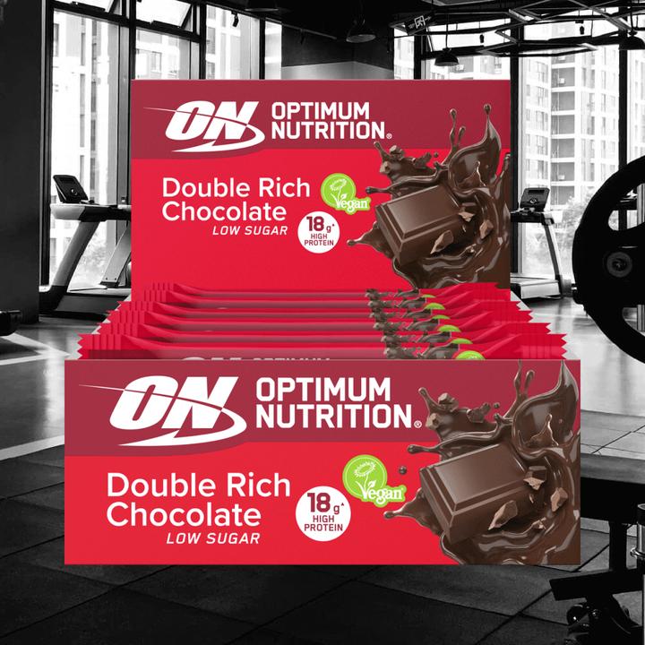 Actual product image Optimum Nutrition plant Protein Bar (12 x 60G) (Double Rich Chocolate, 12 pcs., 720 g)