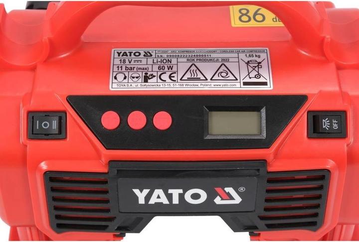 Produktbild Yato KOMPRESOR 18V 11 BAR 21 l/min BEZ AKUMULATORA I ŁADOWARKI