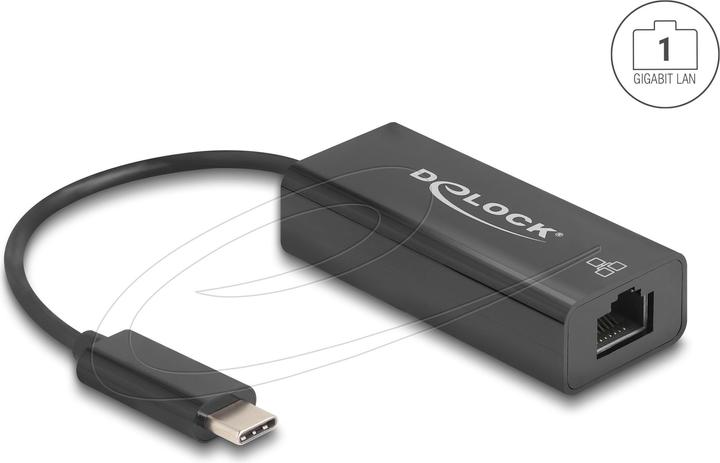 Produktbild Delock USB 2.0 Type-C Adapter zu 10/100 Mbps LAN (USB 2.0, RJ45 (1x))