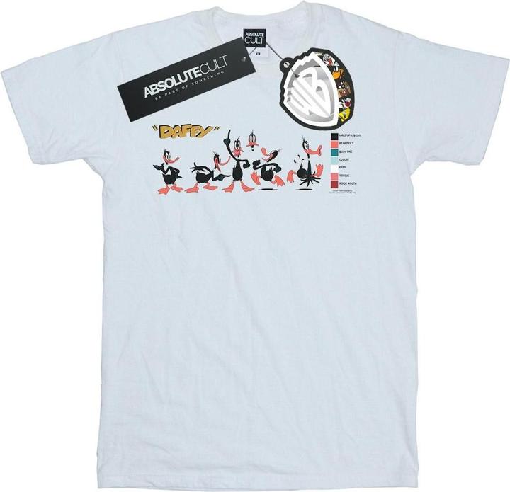 Actual product image Looney Tunes Mens Daffy Duck Colour Code T-Shirt (M)
