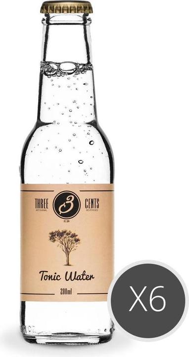 Actual product image Three Cents Tonic Water (6 x 20 cl)