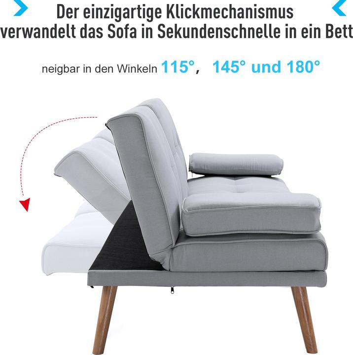 Image du produit Outsunny Canapé-lit (3 places, Housse de canapé)
