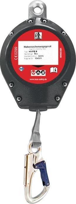Immagine prodotto MAS Safety Dispositivo di sicurezza in altezza EN360 con fettuccia da 3,5 m MAS (Dispositivo di sicurezza in altezza, 136 kg)