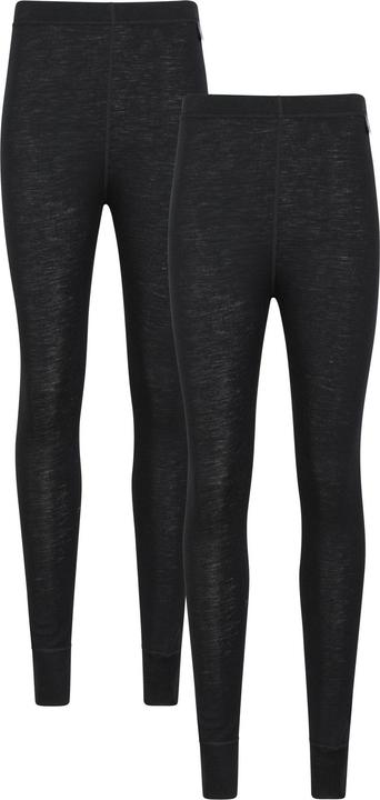 Image du produit Mountain Warehouse Pantalon de base en laine mérinos pour femmes (lot de 2) (34 D)