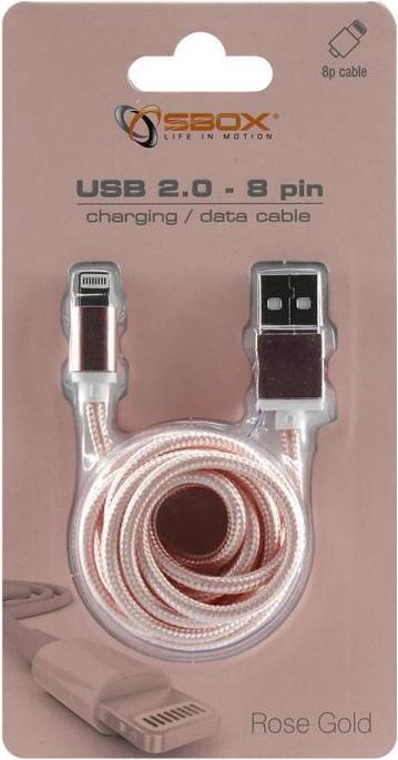 Immagine prodotto Sbox USB 2.0 8 Pin IPH7-RG oro rosa (1.50 m, USB 2.0)
