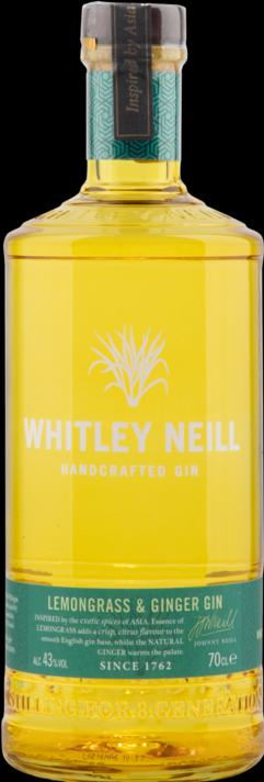 Image du produit Whitley Neill Lemongrass & Ginger (citronnelle et gingembre) Dry Gin (1 x 70 cl)