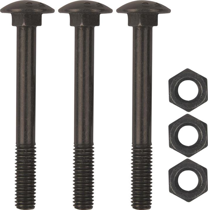 Sonneck Screw set for long hinge, one-sided 400mm, dovetail, black galvanised