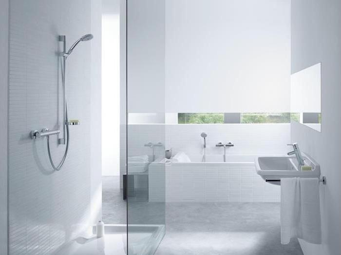 Produktbild hansgrohe Brausenkombi Croma 100 Ecostat 1001 SL u. Brausestange Unica 27085000