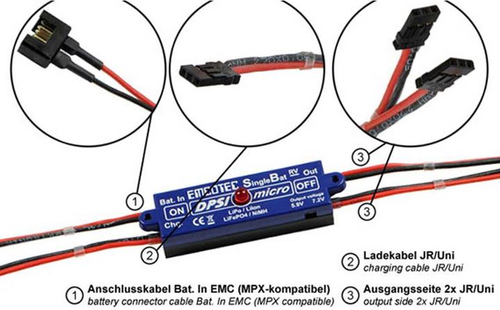Produktbild Hacker DPSI Micro SingleBat 5,9/7,2 V MPX