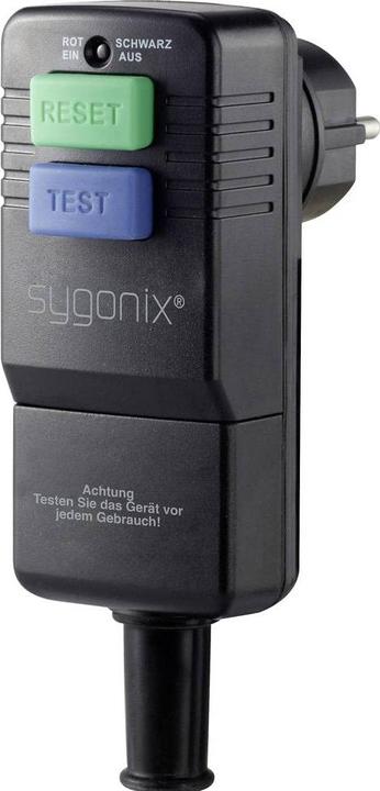 Produktbild Sygonix SY-3779070 Schutzkontakt-Winkelstecker Kunststoff mit PRCD 230 V Schwarz IP54