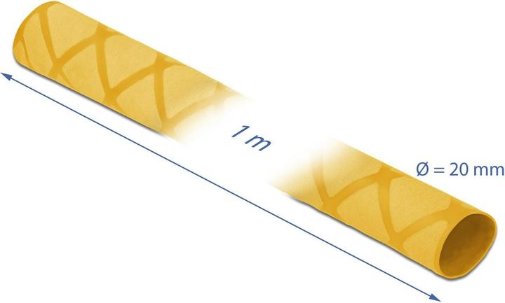 Produktbild Delock Schrumpfschlauch X-Muster rutschfest 1 m x 20 mm gelb (1 x)