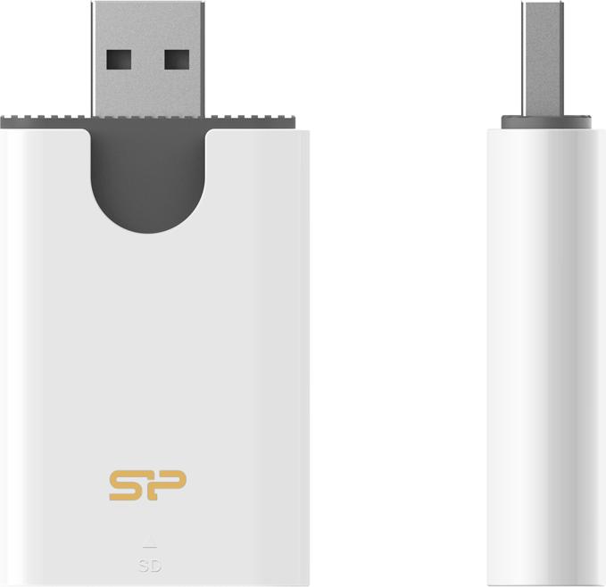 Immagine prodotto Silicon Power Lettore di schede USB 3.1 combinato microSD e SD Bianco (USB-C 3.2 Gen 1)