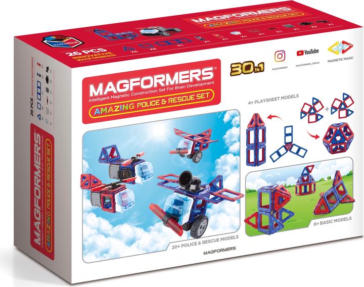 Immagine prodotto Magformers stupefacente polizia + set di salvataggio