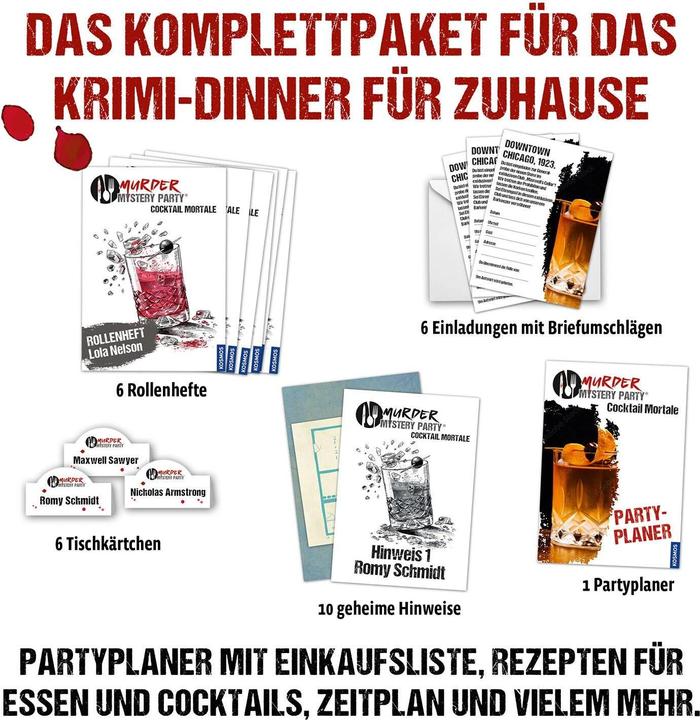 Actual product image Kosmos Murder Mystery Party Cocktail Mortale (German)
